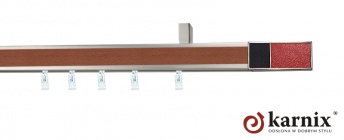 Karnisz sufitowy AVENO 31x13mm Croco R/B Chrom mat - calvados