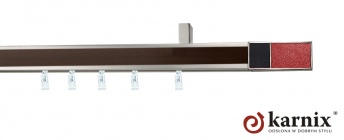 Karnisz sufitowy AVENO 31x13mm Croco R/B Chrom mat - wenge