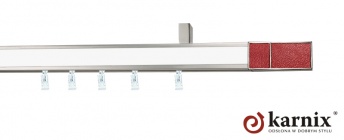 Karnisz sufitowy AVENO 31x13mm Croco Red Chrom mat - biały