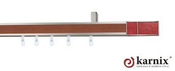 Karnisz sufitowy AVENO 31x13mm Croco Red Chrom mat - calvados