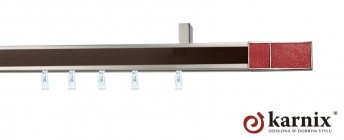 Karnisz sufitowy AVENO 31x13mm Croco Red Chrom mat - wenge