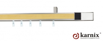 Karnisz sufitowy AVENO 31x13mm Croco W/B Chrom mat - buk