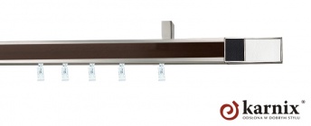 Karnisz sufitowy AVENO 31x13mm Croco W/B Chrom mat - wenge