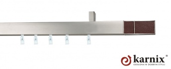 Karnisz sufitowy AVENO 31x13mm Croco Wenge Chrom mat