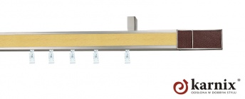 Karnisz sufitowy AVENO 31x13mm Croco Wenge Chrom mat - buk