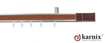 Karnisz sufitowy AVENO 31x13mm Croco Wenge Chrom mat - calvados