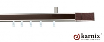 Karnisz sufitowy AVENO 31x13mm Croco Wenge Chrom mat - wenge