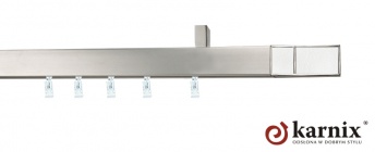 Karnisz sufitowy AVENO 31x13mm Croco White Chrom mat