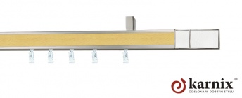 Karnisz sufitowy AVENO 31x13mm Croco White Chrom mat - buk