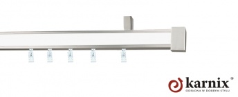 Karnisz sufitowy AVENO 31x13mm Loreto Chrom mat - biały