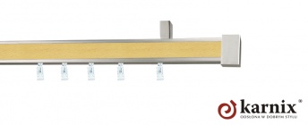 Karnisz sufitowy AVENO 31x13mm Loreto Chrom mat - buk