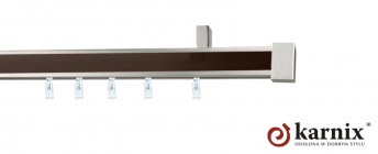 Karnisz sufitowy AVENO 31x13mm Loreto Chrom mat - wenge