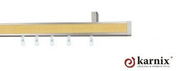 Karnisz sufitowy AVENO 31x13mm Malibu Chrom mat - buk