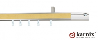 Karnisz sufitowy AVENO 31x13mm Siso Crystal Chrom mat - buk