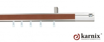 Karnisz sufitowy AVENO 31x13mm Siso Crystal Chrom mat - calvados