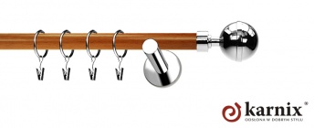 Karnisze Nowoczesne NEO Prestige 19mm Kula Elegant INOX - calvados