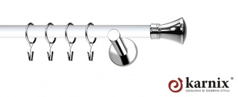 Karnisze Nowoczesne NEO Prestige 19mm Liberty INOX - biały