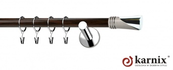 Karnisze Nowoczesne NEO Prestige 19mm Loca INOX - wenge