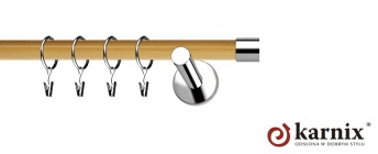 Karnisze Nowoczesne NEO Prestige 19mm Luna INOX - pinia