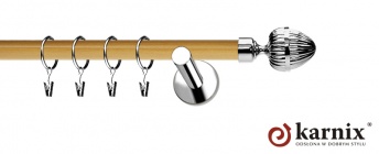 Karnisze Nowoczesne NEO Prestige 19mm Milano INOX - pinia