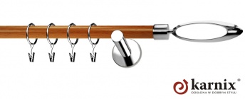 Karnisze Nowoczesne NEO Prestige 19mm Mirella INOX - calvados