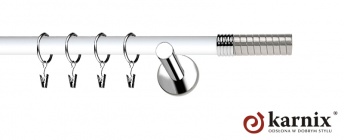 Karnisze Nowoczesne NEO Prestige 19mm Optima INOX - biały