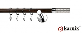 Karnisze Nowoczesne NEO Prestige 19mm Optima INOX - wenge