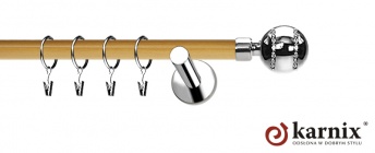 Karnisze Nowoczesne NEO Prestige 19mm Pico Crystal INOX - pinia