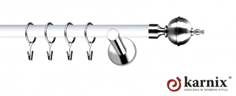 Karnisze Nowoczesne NEO Prestige 19mm Roxy INOX - biały