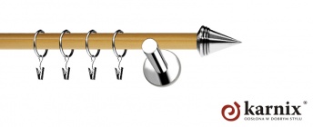 Karnisze Nowoczesne NEO Prestige 19mm Stożek INOX - pinia
