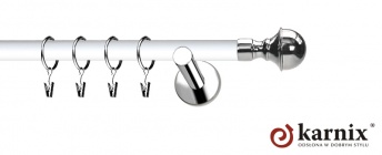 Karnisze Nowoczesne NEO Prestige 19mm Bella INOX - biały