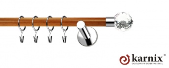 Karnisze Nowoczesne NEO Prestige 19mm Beluna Crystal INOX - calvados