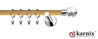 Karnisze Nowoczesne NEO Prestige 19mm Beluna Crystal INOX - pinia