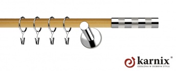 Karnisze Nowoczesne NEO Prestige 19mm Etiuda INOX - pinia