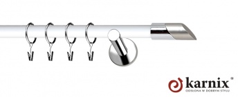 Karnisze Nowoczesne NEO Prestige 19mm Falko INOX - biały