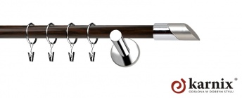 Karnisze Nowoczesne NEO Prestige 19mm Falko INOX - wenge