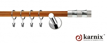 Karnisze Nowoczesne NEO Prestige 19mm Fresno INOX - calvados