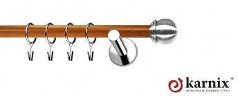 Karnisze Nowoczesne NEO Prestige 19mm Gałka Max INOX - calvados