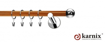 Karnisze Nowoczesne NEO Prestige 19mm Kula INOX - calvados