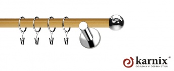 Karnisze Nowoczesne NEO Prestige 19mm Kula INOX - pinia