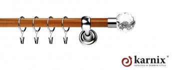 Karnisz Metalowy Prestige 19mm Beluna Crystal INOX - calvados