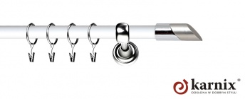 Karnisz Metalowy Prestige 19mm Falko INOX - biały