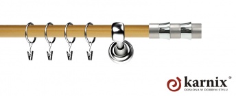 Karnisz Metalowy Prestige 19mm Fresno INOX - pinia