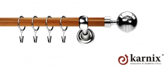 Karnisz Metalowy Prestige 19mm Kula Elegant INOX - calvados