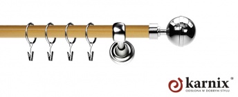 Karnisz Metalowy Prestige 19mm Kula Elegant INOX - pinia
