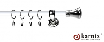 Karnisz Metalowy Prestige 19mm Liberty INOX - biały