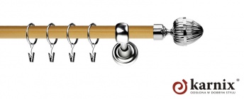 Karnisz Metalowy Prestige 19mm Milano INOX - pinia