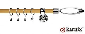 Karnisz Metalowy Prestige 19mm Mirella INOX - pinia