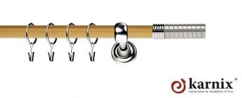 Karnisz Metalowy Prestige 19mm Optima INOX - pinia