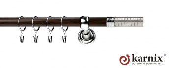 Karnisz Metalowy Prestige 19mm Optima INOX - wenge